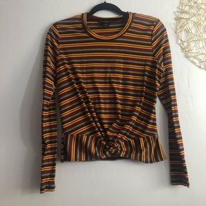 Rue 21 striped twist tie top